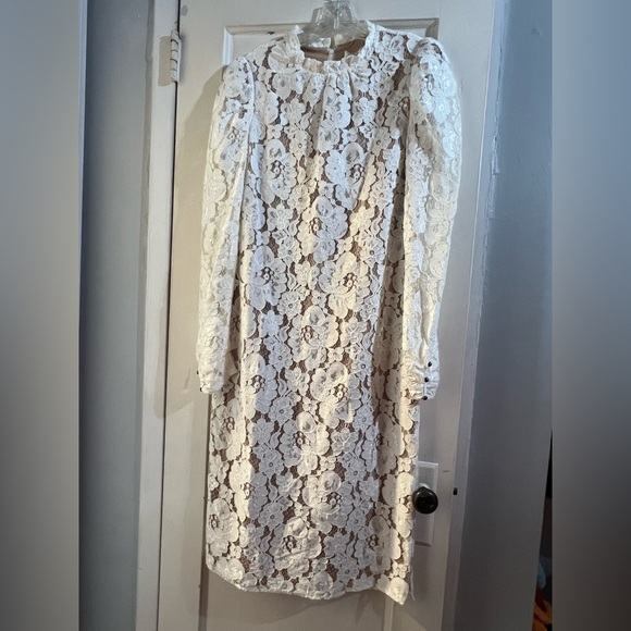 Wayf Emma Midi Lace Dress M - Picture 5 of 10